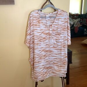 Bibi polyester tiger print blouse